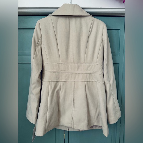 Jessica Simpson Faux Belted Pea Coat (Light Sand) - Size XL - (NWT!) - Picture 7 of 13